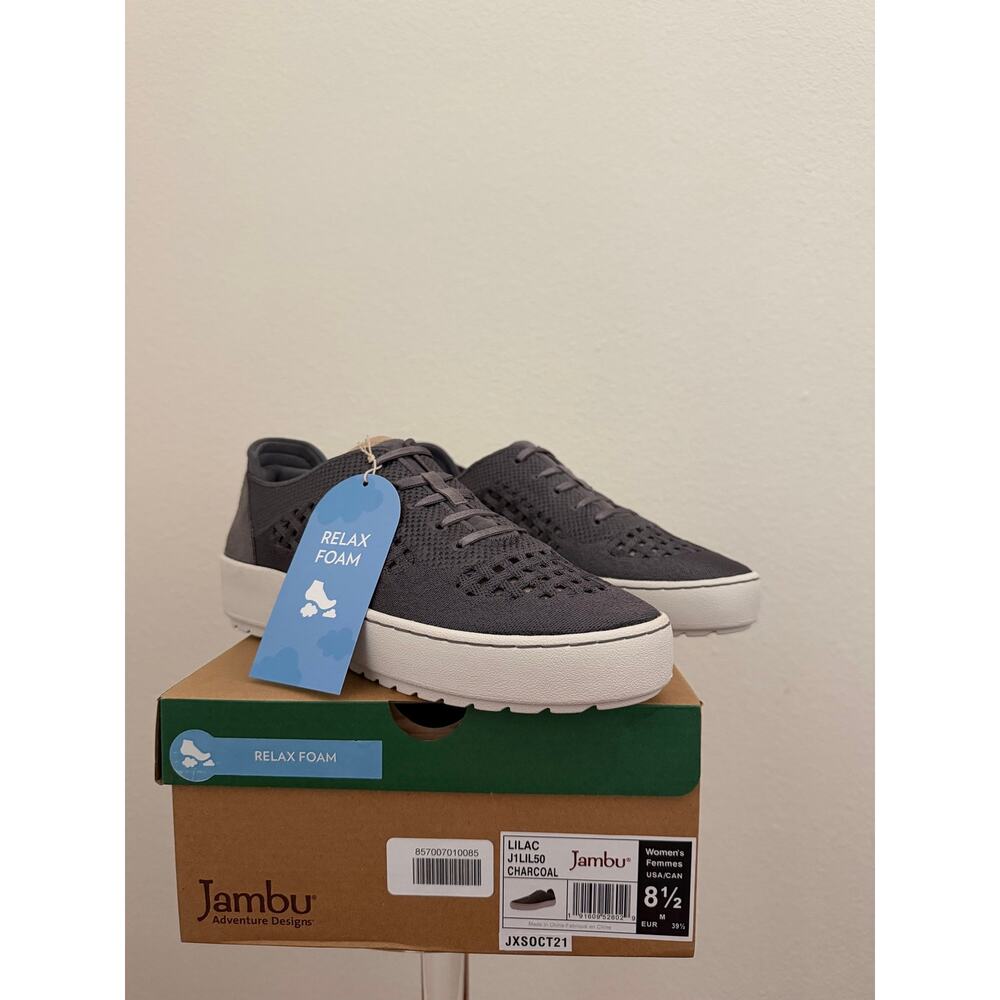 New Jambu lilac charcoal gray  sneakers sz 8 1/2 - Picture 2 of 5